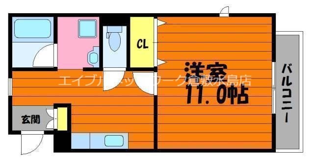 倉敷駅 徒歩15分 1階の物件間取画像