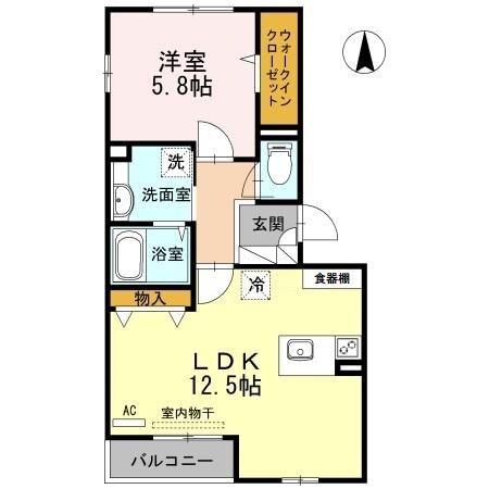 倉敷駅 徒歩6分 3階の物件間取画像