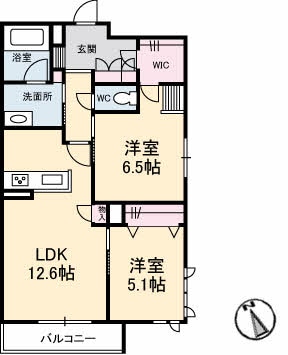 西富井駅 徒歩10分 2階の物件間取画像