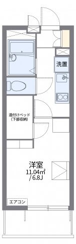 レオパレスサンフラワー中庄の物件間取画像