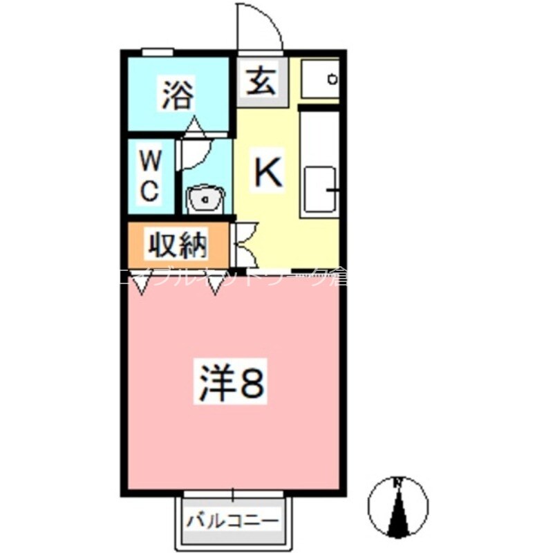 セゾン和気　Aの物件間取画像