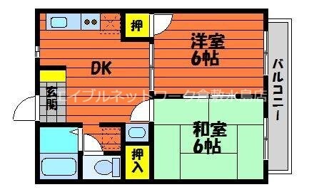 サンシティ安本　B棟の物件間取画像