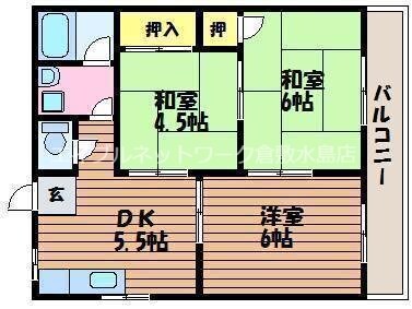 中村マンションＤの物件間取画像