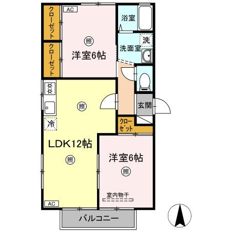 楠小路　C棟の物件間取画像