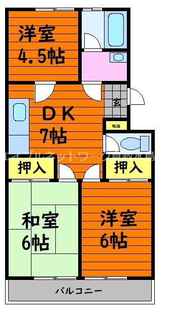 ガーデンヒルズ平野の物件間取画像