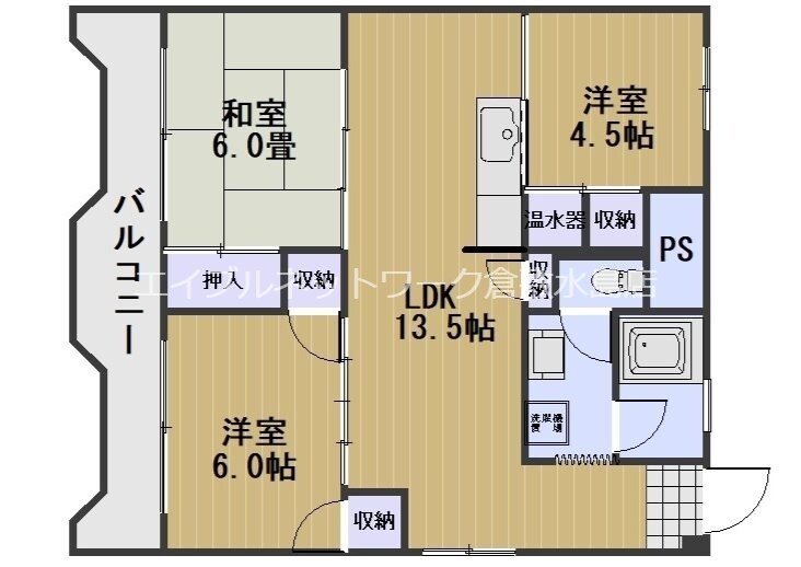 吉備ハイコーポの物件間取画像