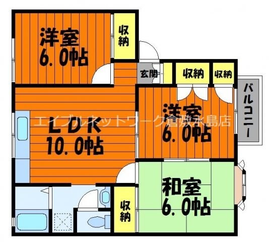 ベルフォーレＡ棟の物件間取画像