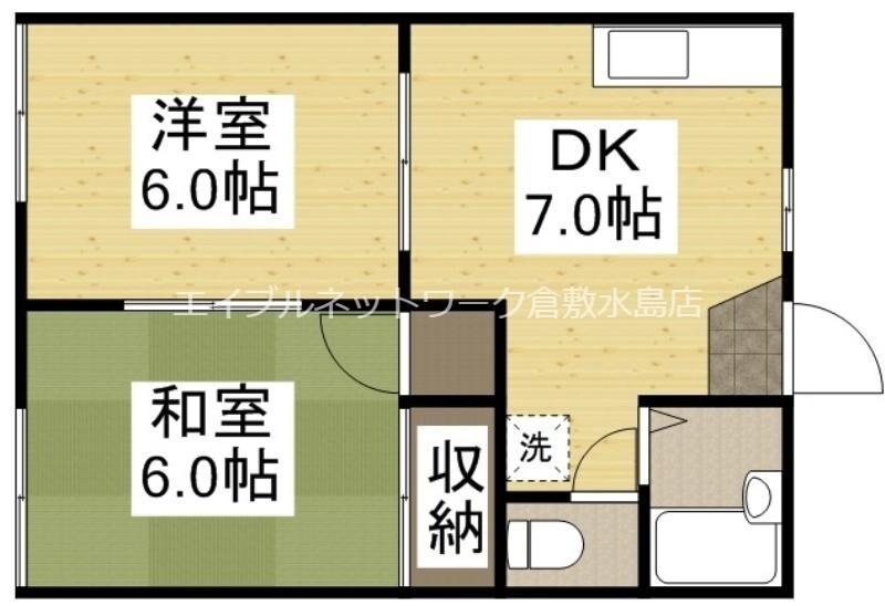 スカイパレス大福Ⅱの物件間取画像