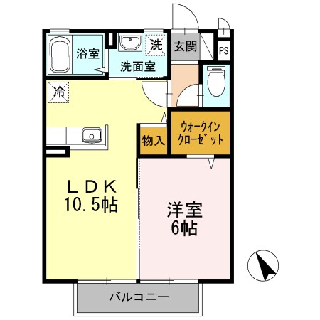 オランジュ　Ｂ棟の物件間取画像