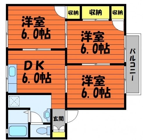 プレセジュール貝原　A棟の物件間取画像