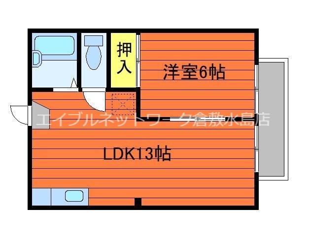 RE APARTMENT HAYASHIMA　B棟の物件間取画像