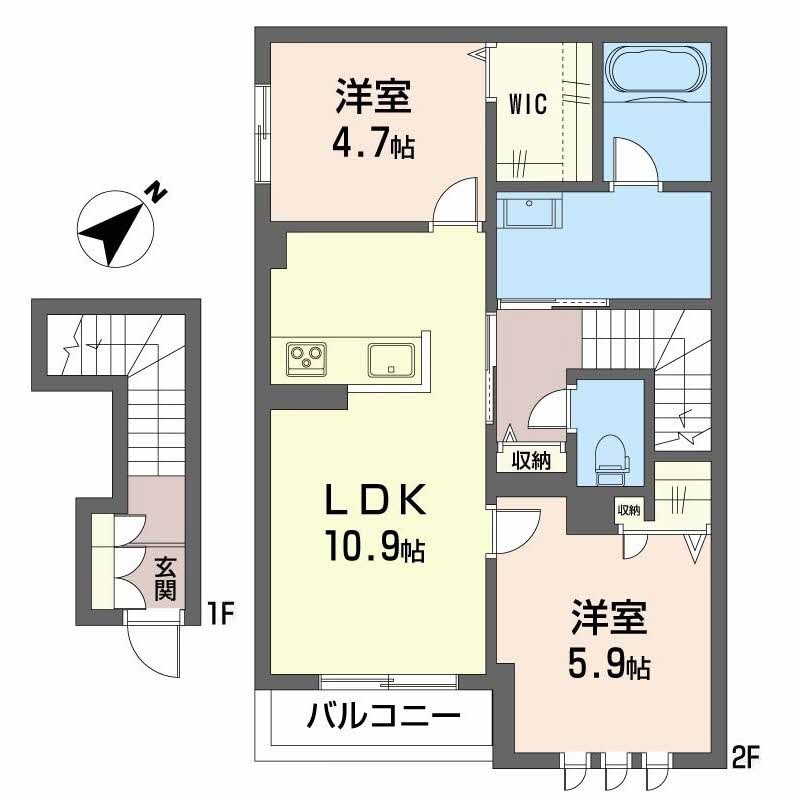 エクセル　Ａ棟の物件間取画像