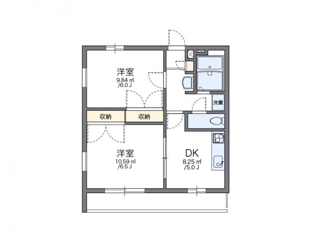 レオパレスＯＺ－２の物件間取画像