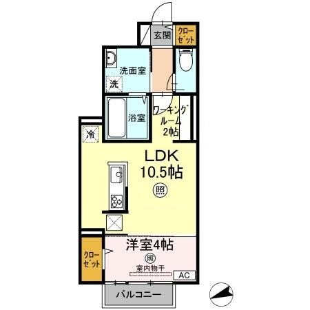うぐいす館の物件間取画像