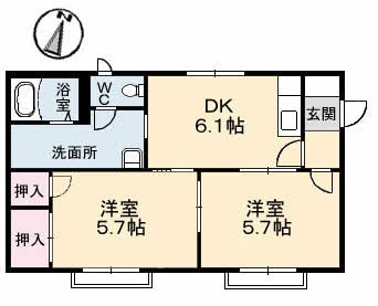 フレグランス梶谷の物件間取画像