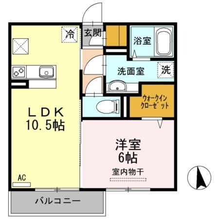 クローバーＭ　Ｂ棟の物件間取画像