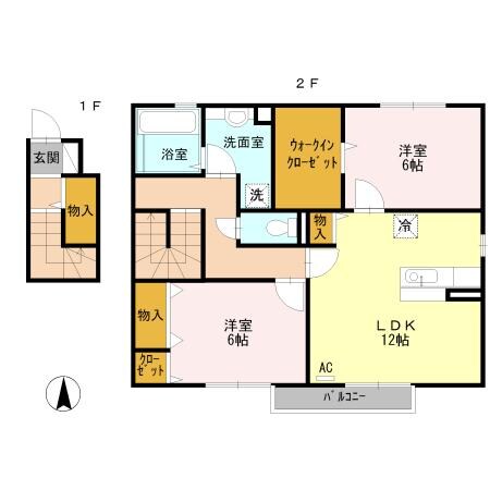 サンパティークⅡの物件間取画像