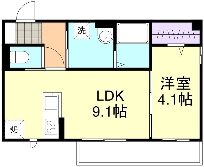 フォルティス四十瀬の物件間取画像