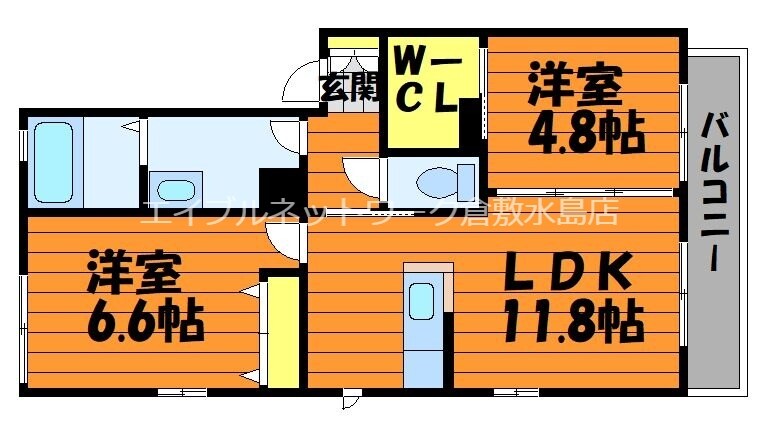 セブノール　Ａ棟の物件間取画像