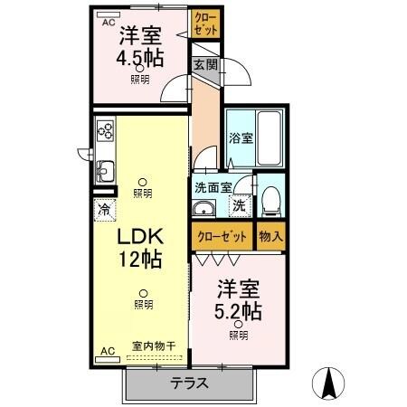 西富井駅 徒歩22分 1階の物件間取画像