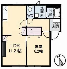 エトアール板谷　Ｂ棟の物件間取画像