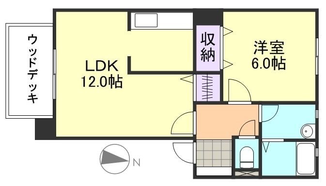 ミーテレーテ中島Ⅱの物件間取画像