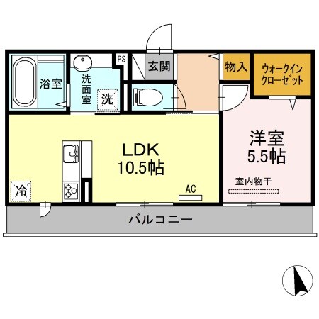 ベイ　ブランシェ　Ｄ棟の物件間取画像