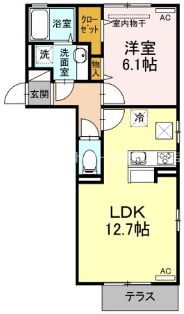 クローバーM　Ｃ棟の物件間取画像