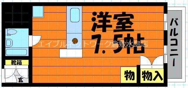 倉敷市駅 徒歩16分 3階の物件間取画像