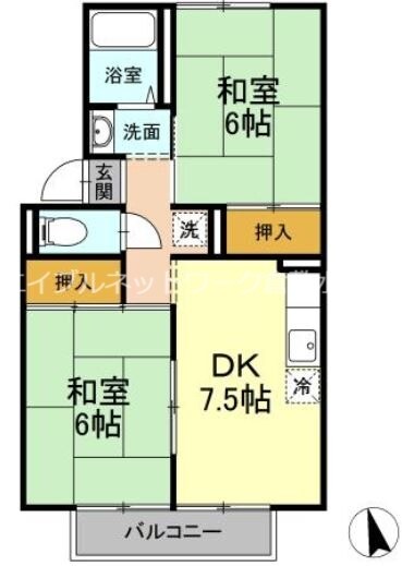 プレジール大和Ⅱの物件間取画像