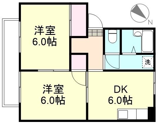 プレジール富井　B棟の物件間取画像