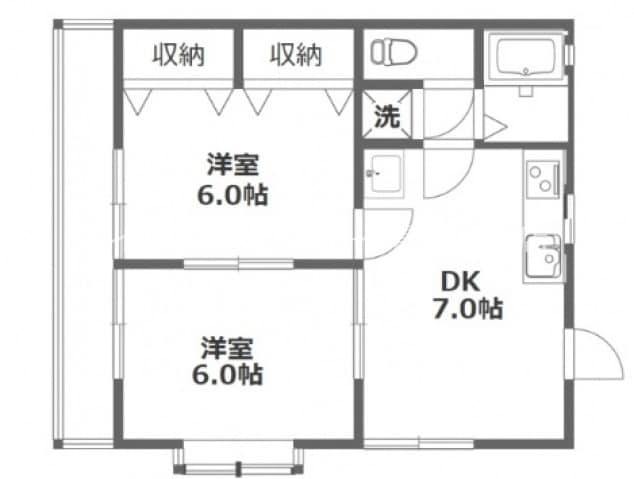 中庄駅 徒歩24分 2階の物件間取画像