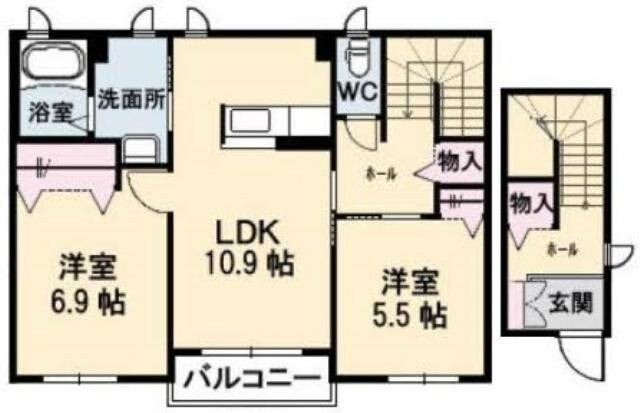 プレミアムコートⅡ　A棟の物件間取画像