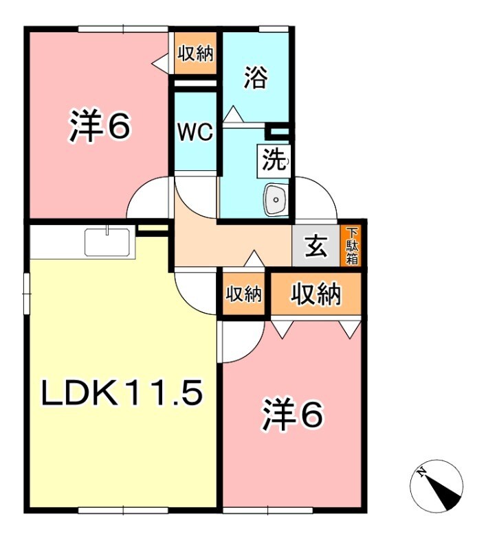 ロータス　Ａの物件間取画像