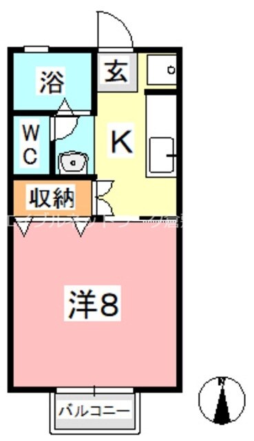 セゾン和気　Aの物件間取画像