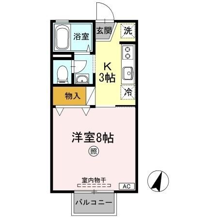 レインボーハイツ　B棟　の物件間取画像