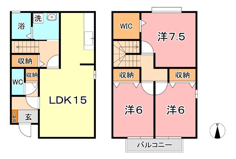 クオーレ　Eの物件間取画像