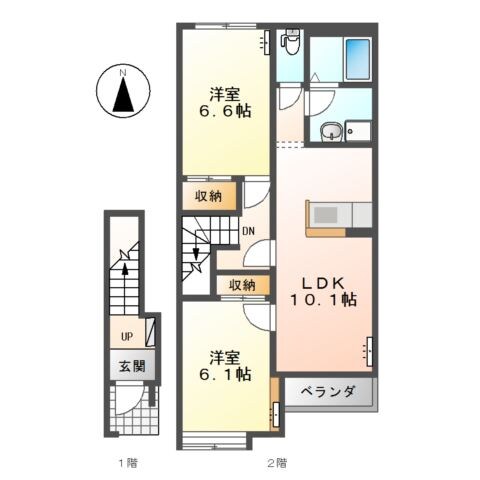 ソレアード・ハイムＡの物件間取画像