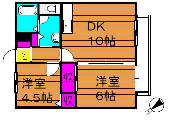 倉敷駅 徒歩15分 2階の物件間取画像