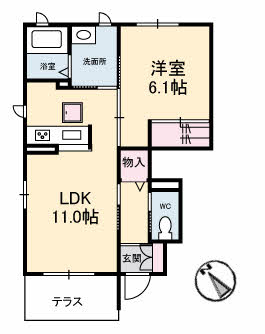 シャーメゾン富岡 Aの物件間取画像