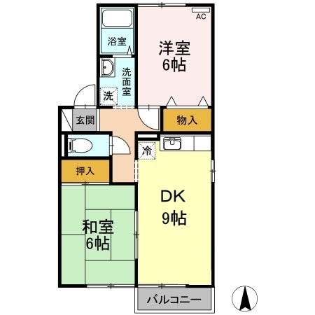 ＭＥ福島　Ｂ棟の物件間取画像