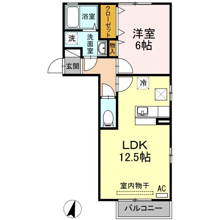 倉敷市駅 徒歩23分 1階の物件間取画像