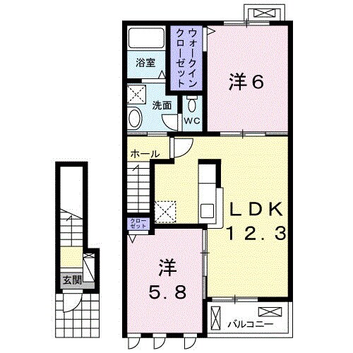 倉敷駅 徒歩28分 2階の物件間取画像