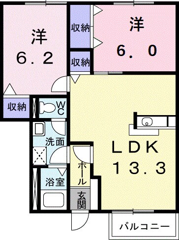 サニーヒルズの物件間取画像