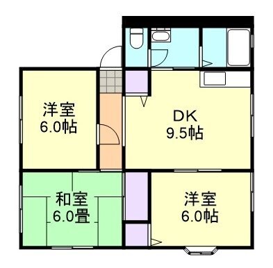 サンガーデン西富井Ａ棟の物件間取画像