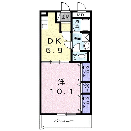 倉敷駅 徒歩19分 2階の物件間取画像