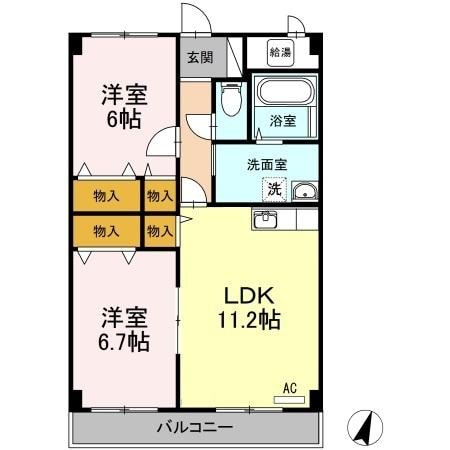 浦田駅 徒歩30分 2階の物件間取画像