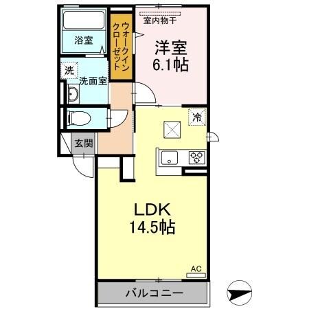 クローバーＭ　Ｄ棟の物件間取画像