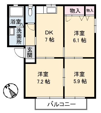 エーデルハオス　Ｄ棟の物件間取画像