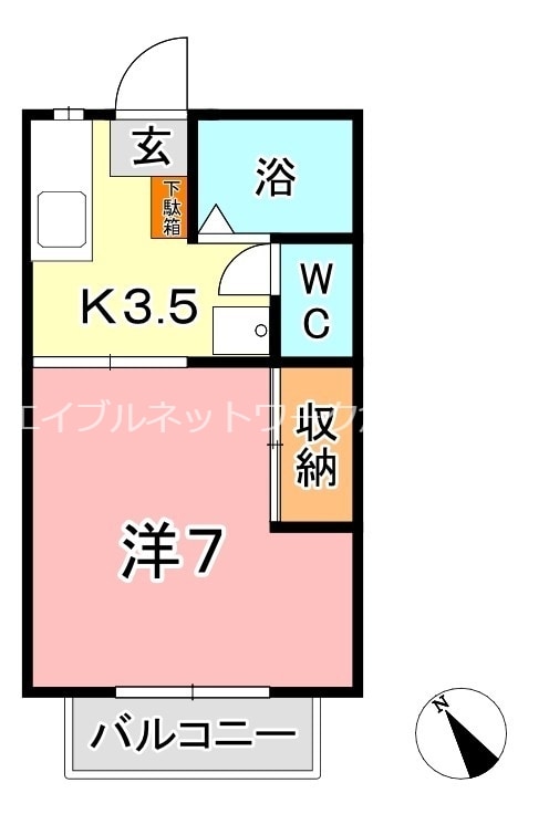 球場前駅 徒歩17分 2階の物件間取画像